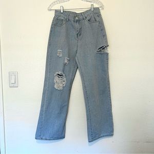 Distressed Boyfriend Jeans | Size 10